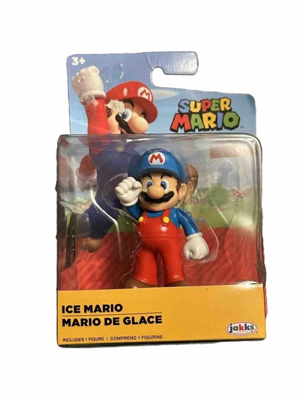 World of Nintendo Ice Mario 2.5" Super Mario Figure Jakks Pacific Wave Nintendo